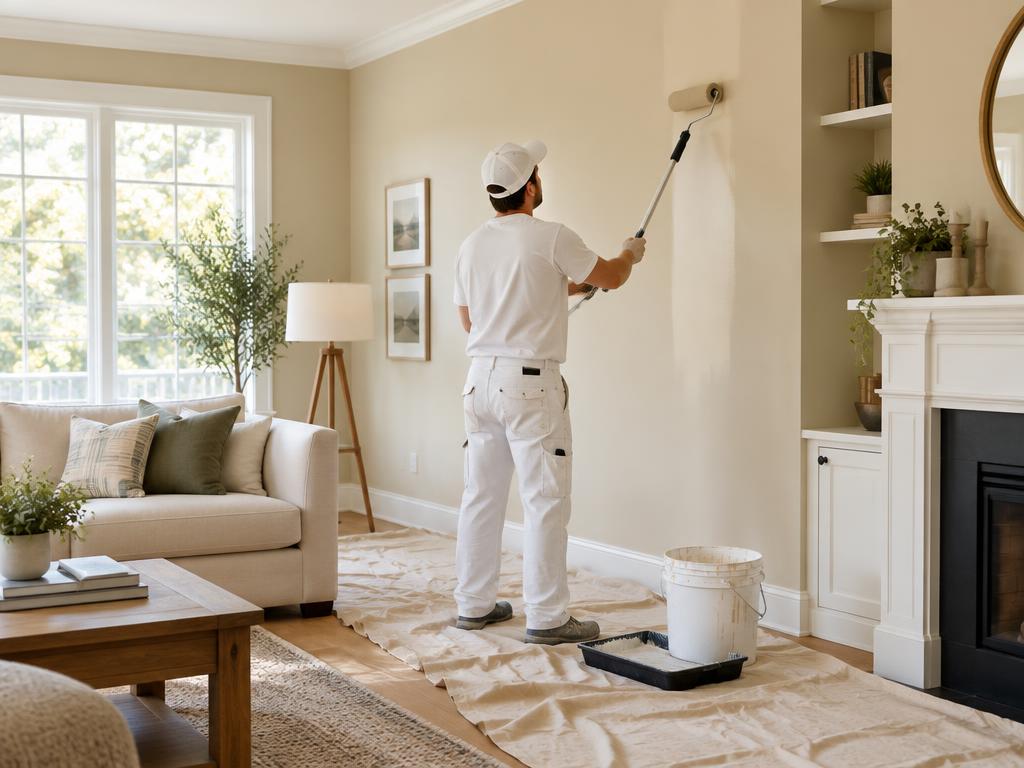Residential & commercial painting at work